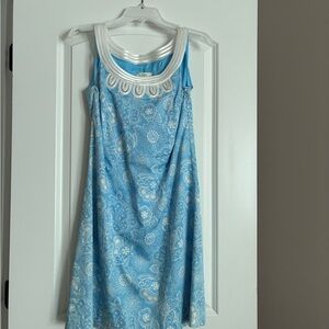 LOFT Blue Paisley Dress